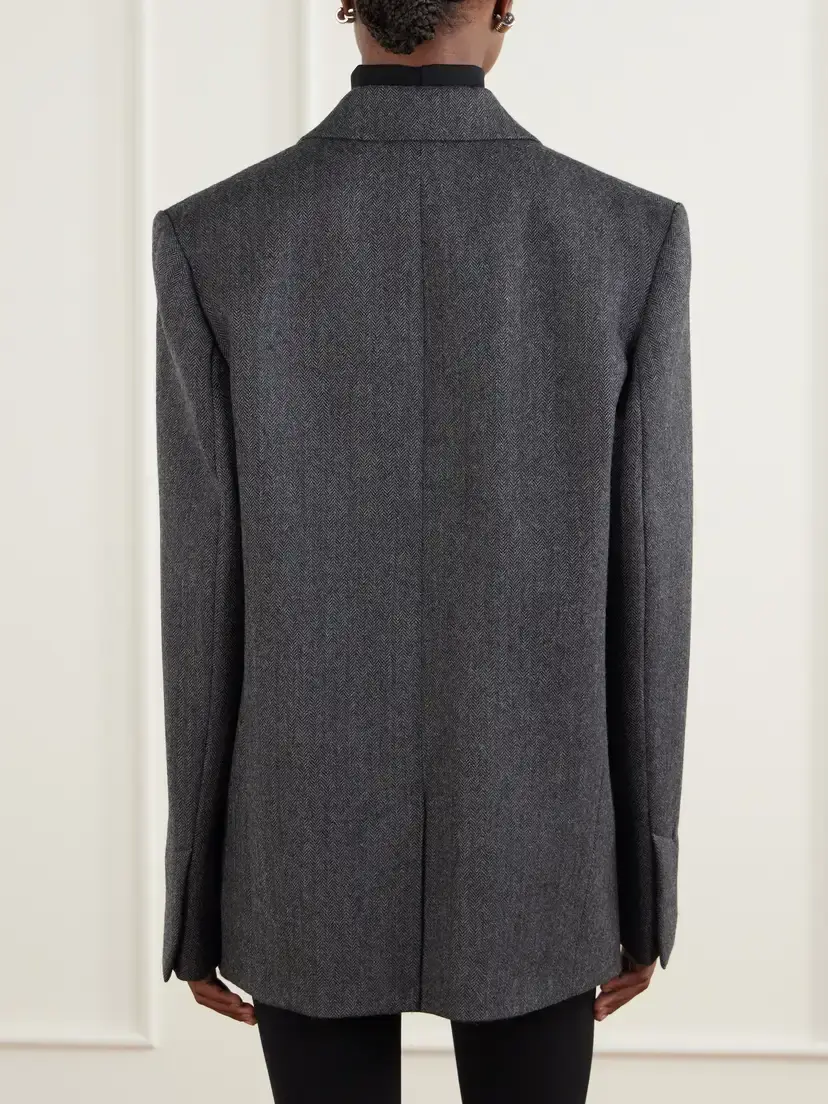 TOTEME Herringbone Wool Blazer | Thumbnail 4 TOTEME Herringbone Wool Blazer | Thumbnail 4