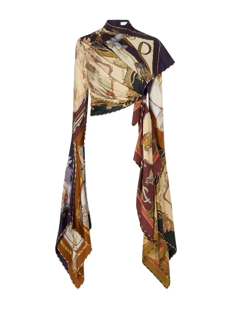 Zimmermann Valiant Knotted Silk Top