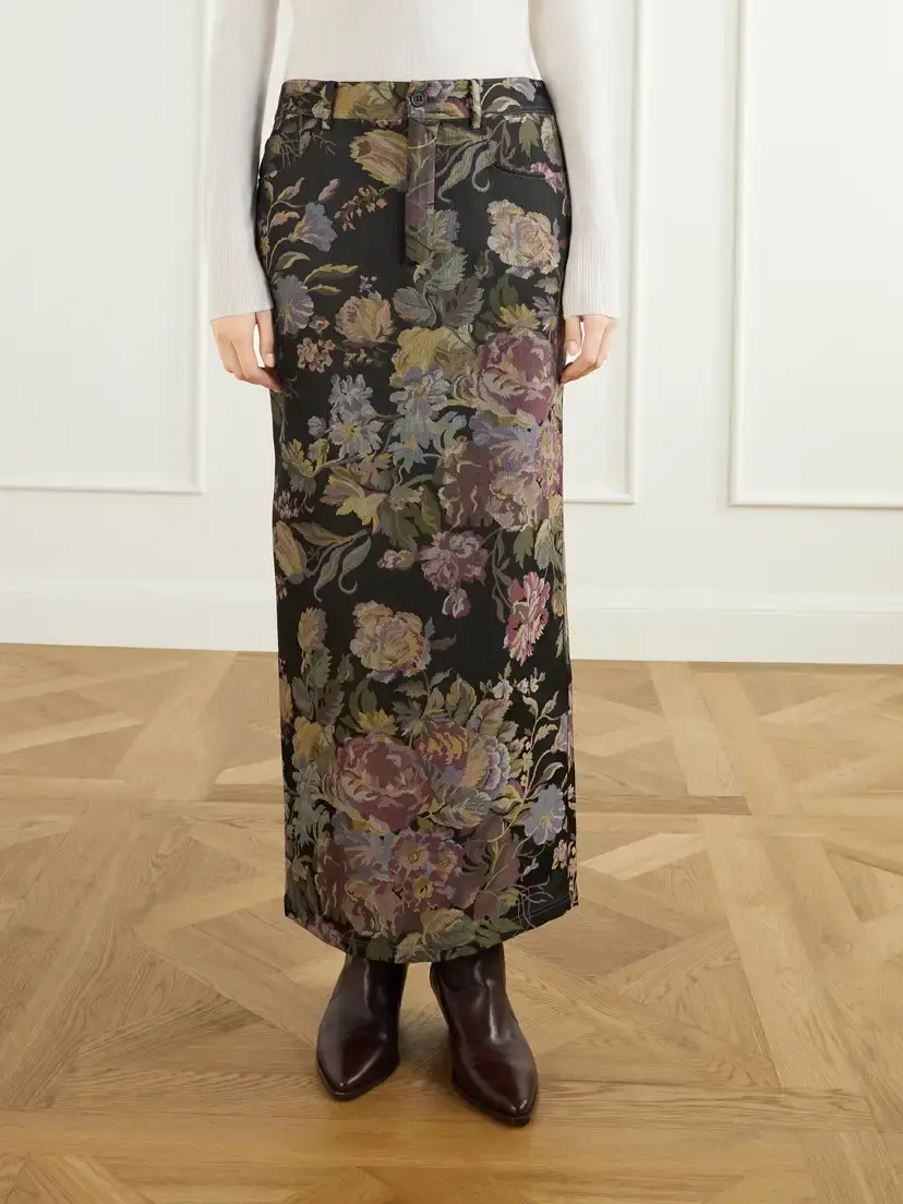 Ralph Lauren Collection Fontaine Floral-print Silk-blend Jacquard Maxi Skirt | Thumbnail 3 Ralph Lauren Collection Fontaine Floral-print Silk-blend Jacquard Maxi Skirt | Thumbnail 3