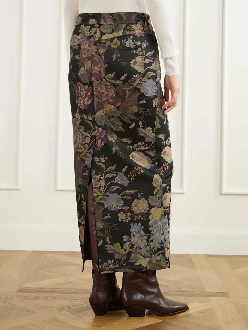 Ralph Lauren Collection Fontaine Floral-print Silk-blend Jacquard Maxi Skirt | Thumbnail 4 Ralph Lauren Collection Fontaine Floral-print Silk-blend Jacquard Maxi Skirt | Thumbnail 4