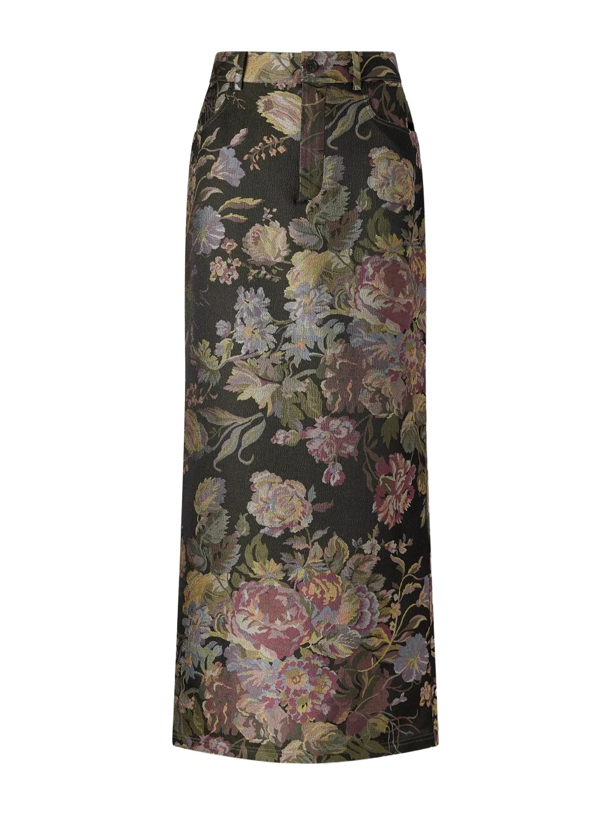 Fontaine Floral-print Silk-blend Jacquard Maxi Skirt Fontaine Floral-print Silk-blend Jacquard Maxi Skirt