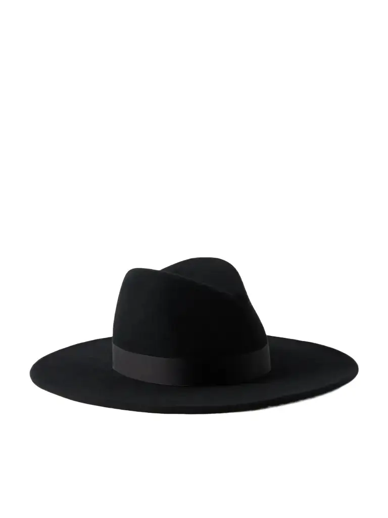 Gigi Burris Jeanne Satin-trimmed Wool And Cotton-blend Felt Hat | Image 1 Gigi Burris Jeanne Satin-trimmed Wool And Cotton-blend Felt Hat | Image 1