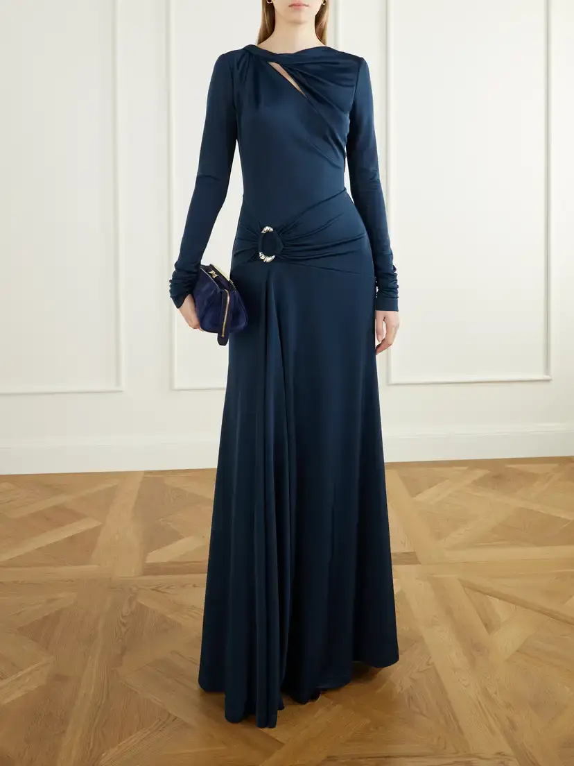 Rebecca Vallance Kiana Embellished Gathered Stretch Gown | Thumbnail 2 Rebecca Vallance Kiana Embellished Gathered Stretch Gown | Thumbnail 2