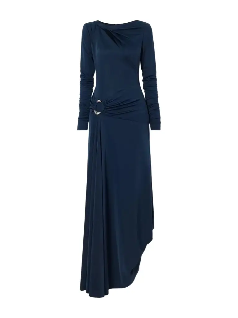 Rebecca Vallance Kiana Embellished Gathered Stretch Gown