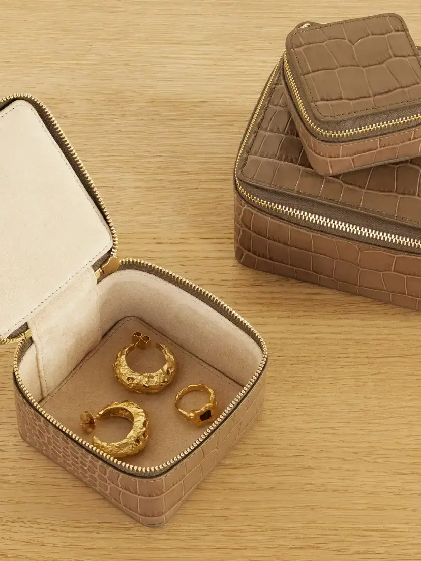 Smythson Mara Set Of Three Croc-embossed Leather Jewelry Cases | Thumbnail 2 Smythson Mara Set Of Three Croc-embossed Leather Jewelry Cases | Thumbnail 2