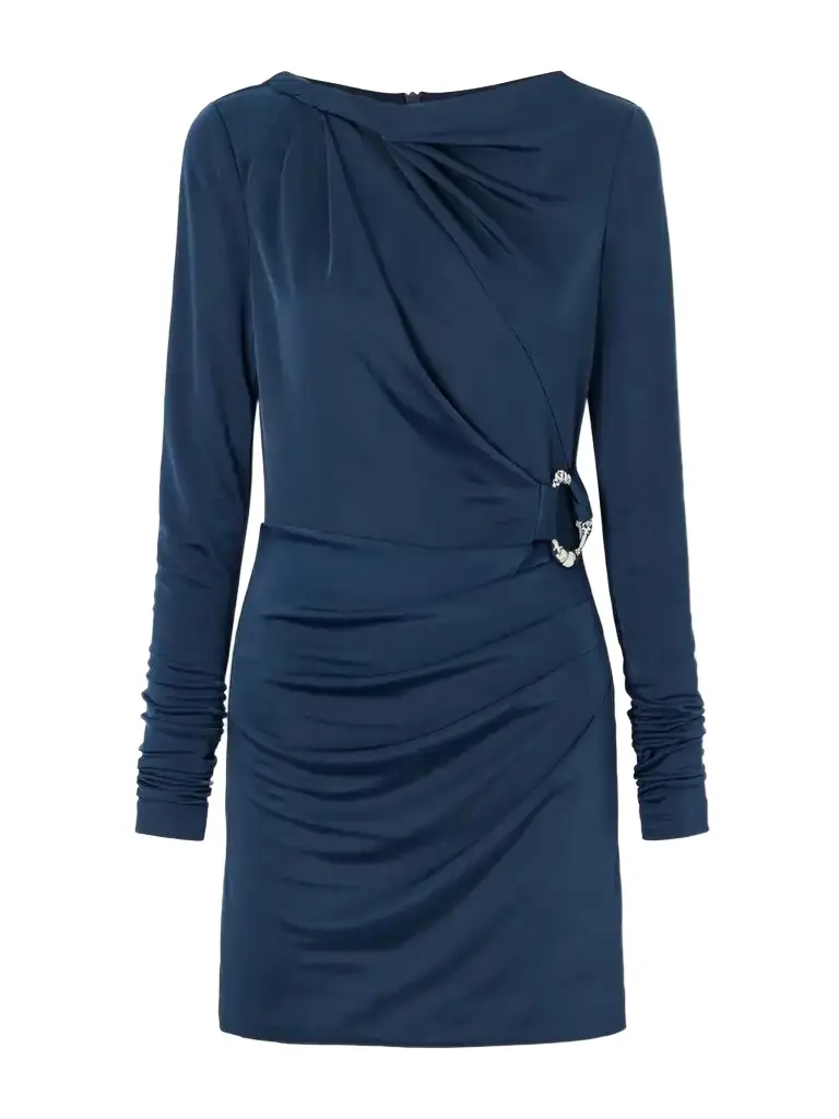 Rebecca Vallance Kiana Embellished Gathered Stretch Mini Dress