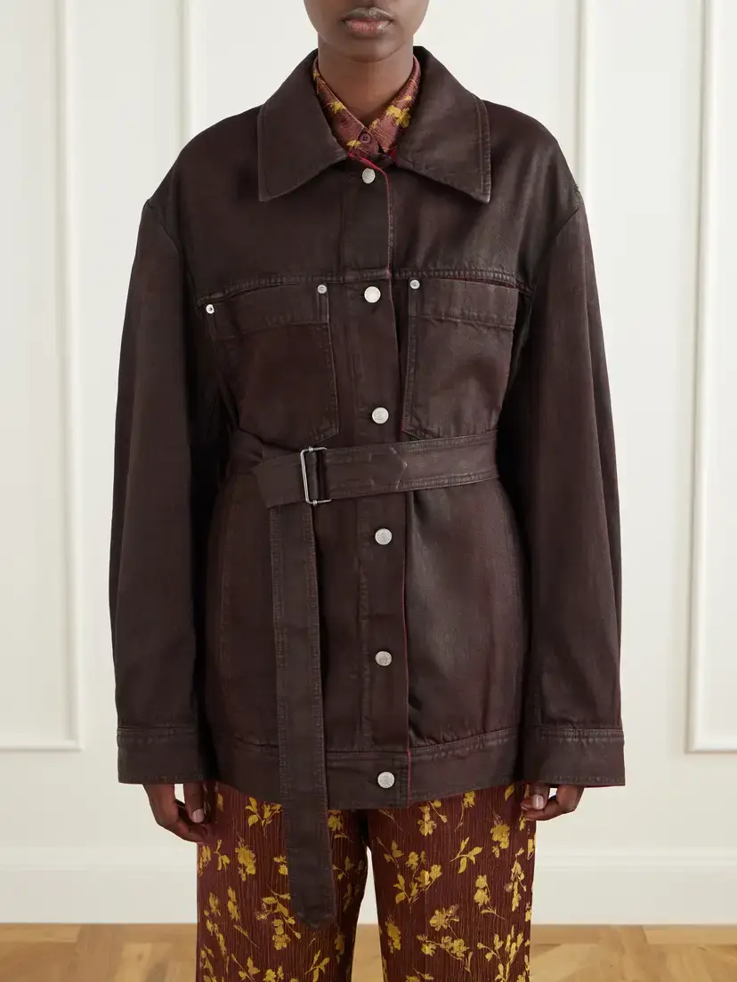 Dries Van Noten Belted Denim Jacket | Thumbnail 3 Dries Van Noten Belted Denim Jacket | Thumbnail 3
