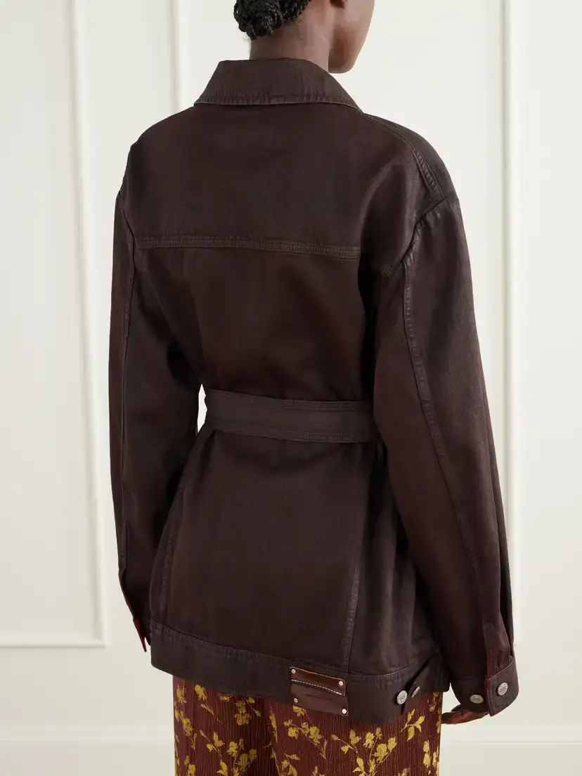 Dries Van Noten Belted Denim Jacket | Thumbnail 4 Dries Van Noten Belted Denim Jacket | Thumbnail 4