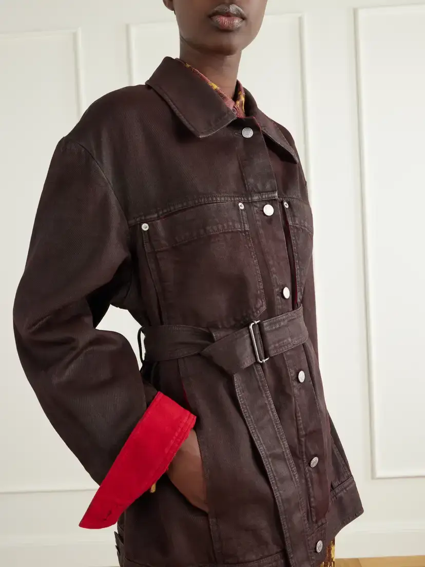 Dries Van Noten Belted Denim Jacket | Thumbnail 5 Dries Van Noten Belted Denim Jacket | Thumbnail 5