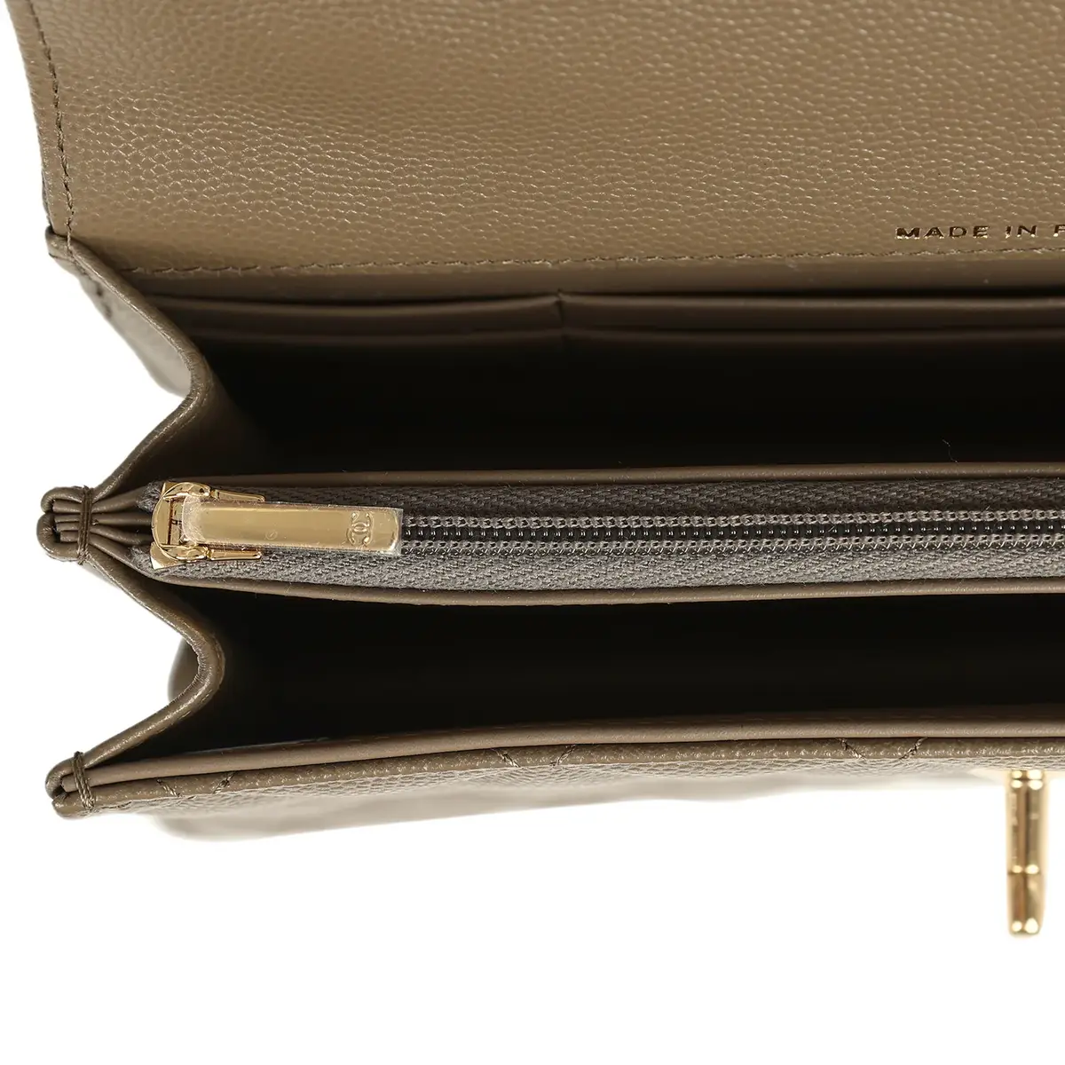 Chanel Chanel Trendy Top Handle Clutch with Chain Dark Khaki Caviar Gold Hardware | Thumbnail 9 Chanel Chanel Trendy Top Handle Clutch with Chain Dark Khaki Caviar Gold Hardware | Thumbnail 9