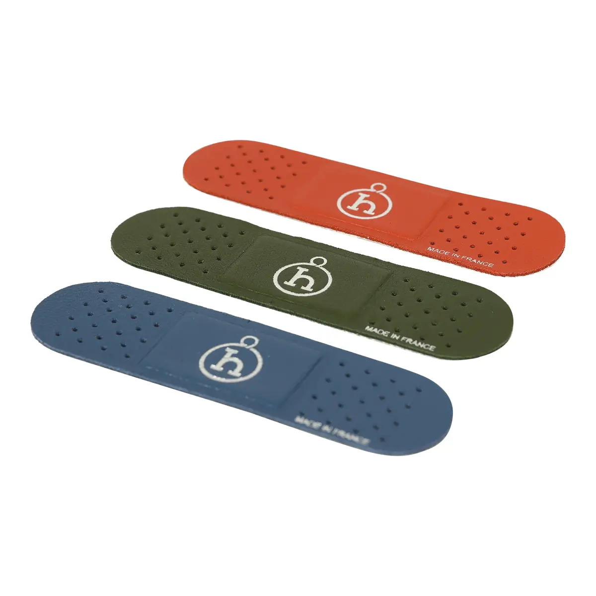 HERMÈS Hermes Band-Aid Cuivre, Bleu Tie, Vert Veronese Milo Lambskin | Thumbnail 3 HERMÈS Hermes Band-Aid Cuivre, Bleu Tie, Vert Veronese Milo Lambskin | Thumbnail 3