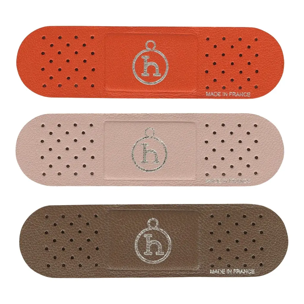 HERMÈS Hermes Band-Aid Cuivre, Etain, Gris Tourterelle Milo Lambskin | Image 1 HERMÈS Hermes Band-Aid Cuivre, Etain, Gris Tourterelle Milo Lambskin | Image 1