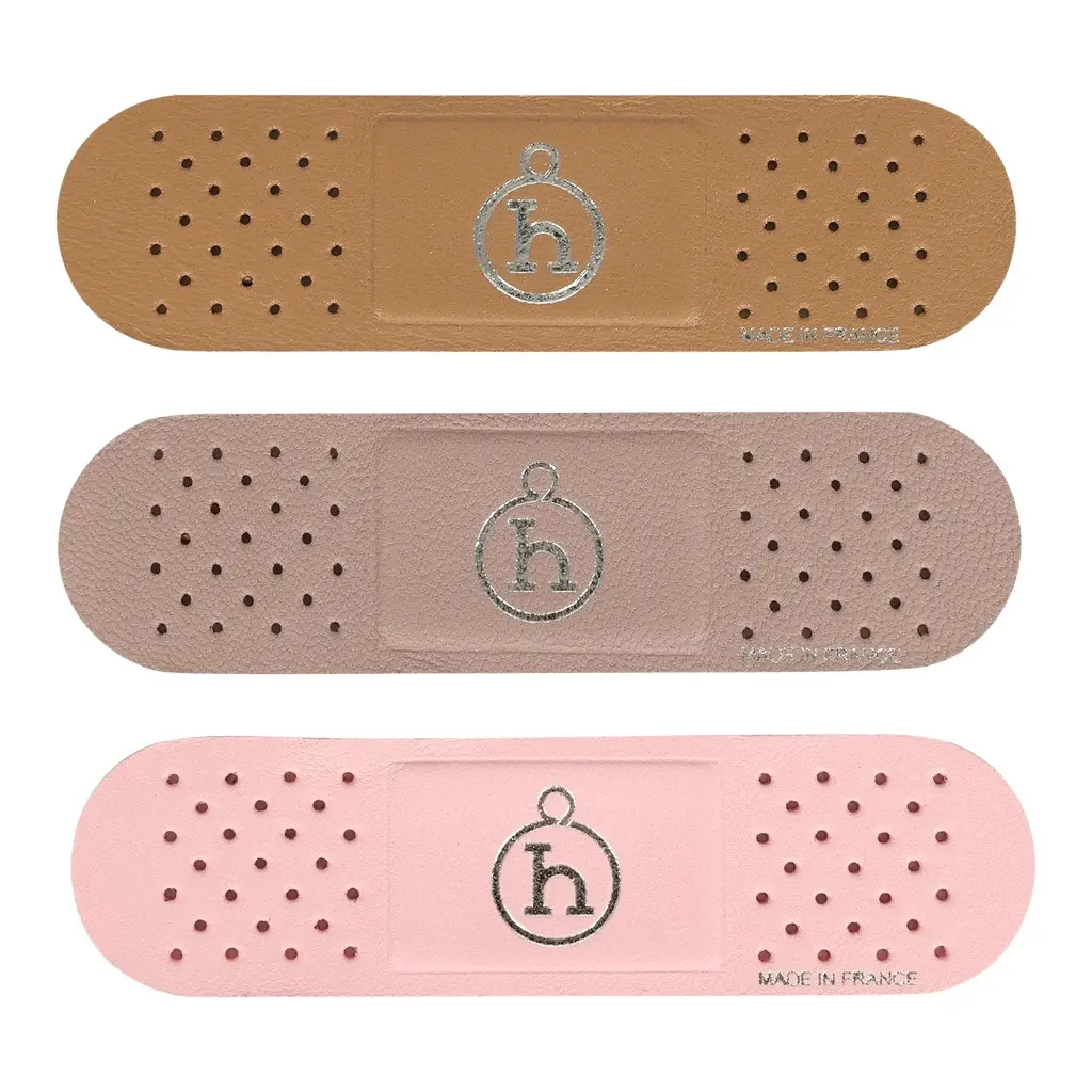 HERMÈS Hermes Band-Aid Rose Sakura, Chai, Gris Tourterelle Milo Lambskin | Image 1 HERMÈS Hermes Band-Aid Rose Sakura, Chai, Gris Tourterelle Milo Lambskin | Image 1