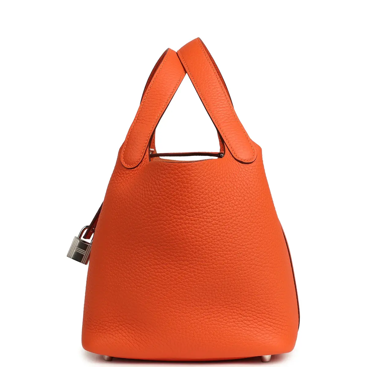 HERMÈS Hermes Picotin Lock 18 Tangerine Clemence Palladium Hardware | Thumbnail 3