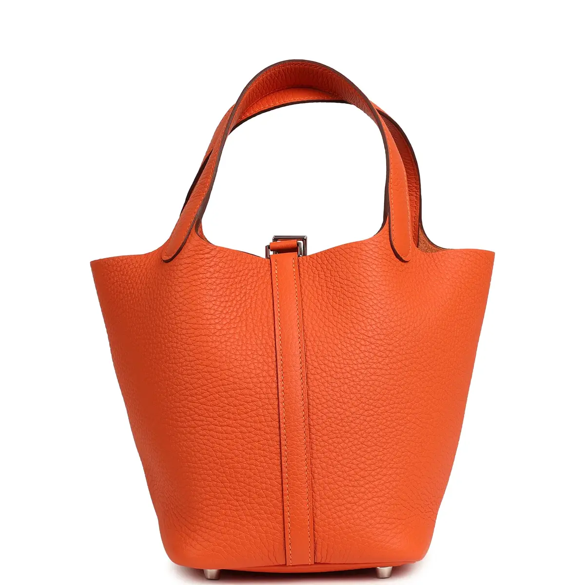 HERMÈS Hermes Picotin Lock 18 Tangerine Clemence Palladium Hardware | Thumbnail 4