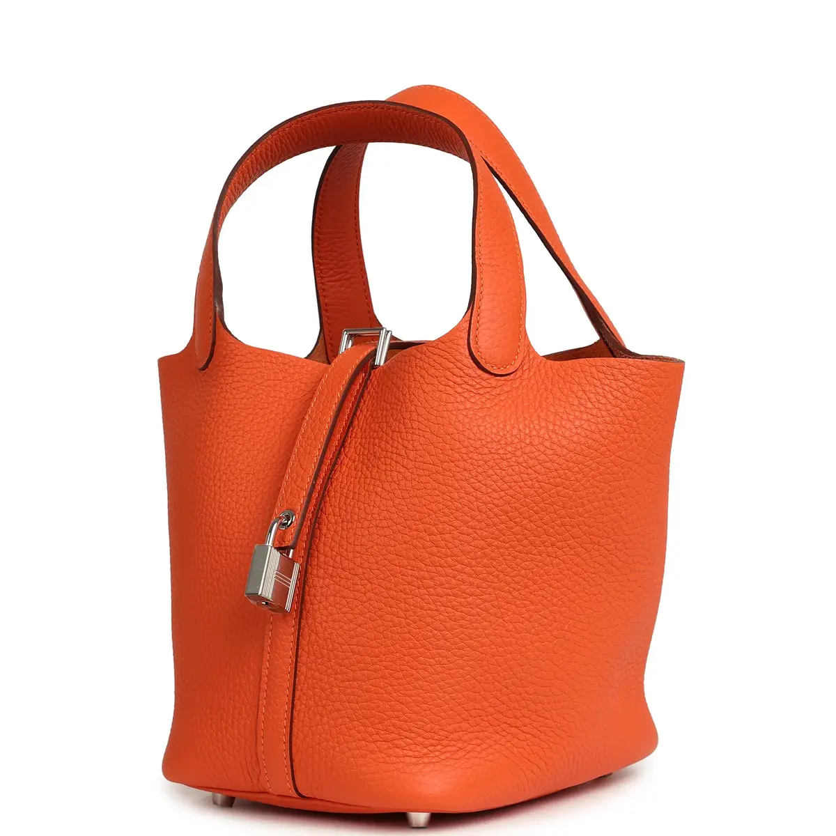 HERMÈS Hermes Picotin Lock 18 Tangerine Clemence Palladium Hardware | Thumbnail 5