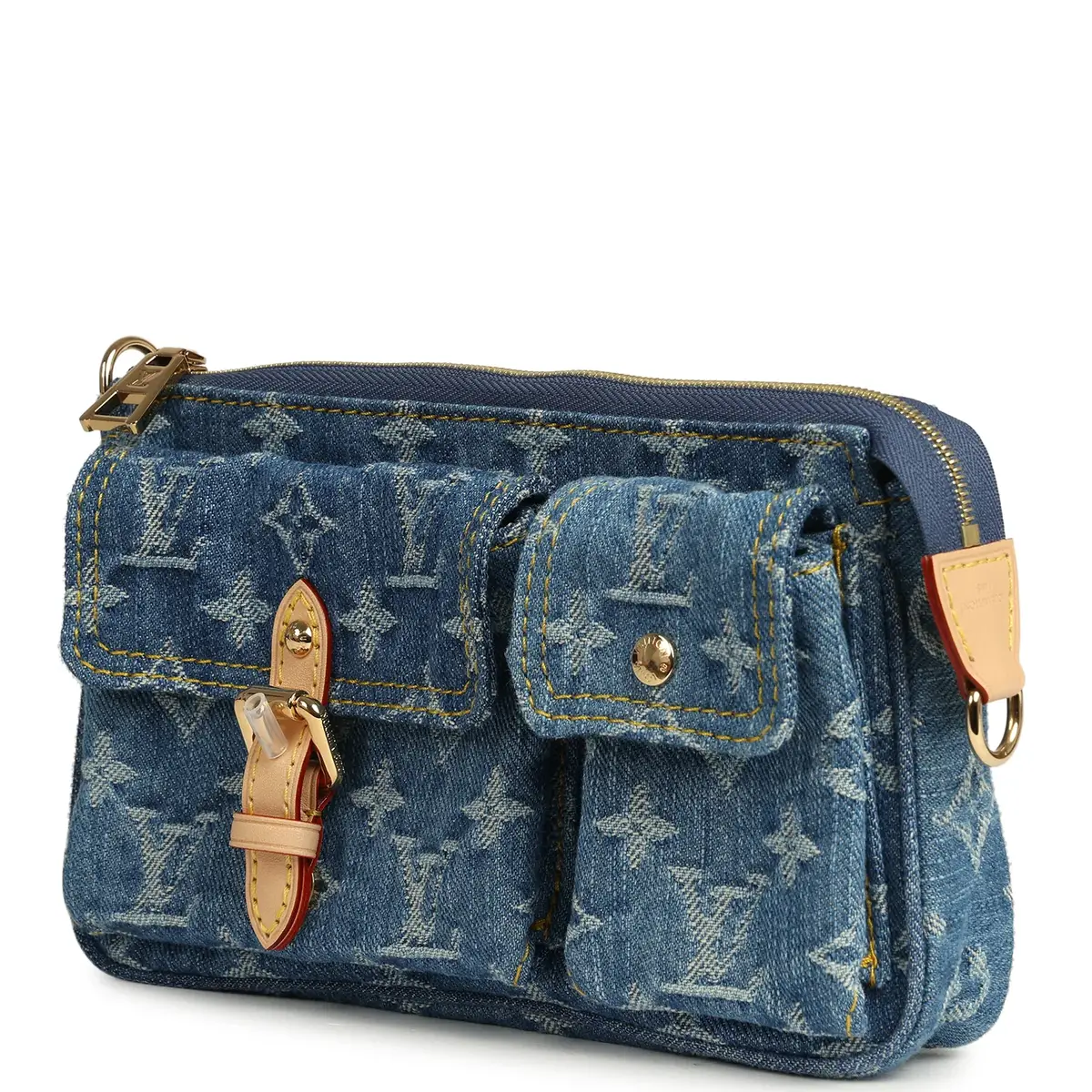 Louis Vuitton Louis Vuitton Cargo Pochette Accessories Blue Denim Monogram Gold Hardware | Thumbnail 5 Louis Vuitton Louis Vuitton Cargo Pochette Accessories Blue Denim Monogram Gold Hardware | Thumbnail 5