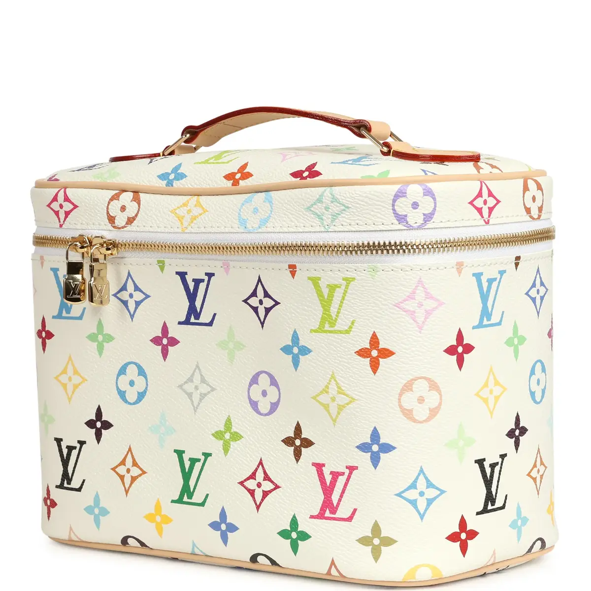 Louis Vuitton Louis Vuitton X Takashi Murakami Nice BB White Multicolor Monogram Gold Hardware | Thumbnail 5 Louis Vuitton Louis Vuitton X Takashi Murakami Nice BB White Multicolor Monogram Gold Hardware | Thumbnail 5