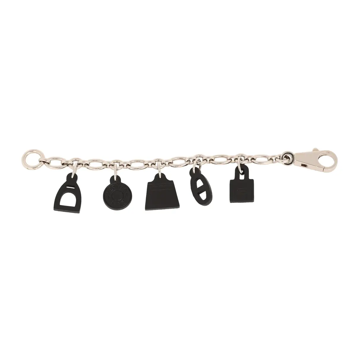 HERMÈS Pre-owned Hermes Olga Bag Charm Black Barenia Palladium Hardware | Image 1 HERMÈS Pre-owned Hermes Olga Bag Charm Black Barenia Palladium Hardware | Image 1