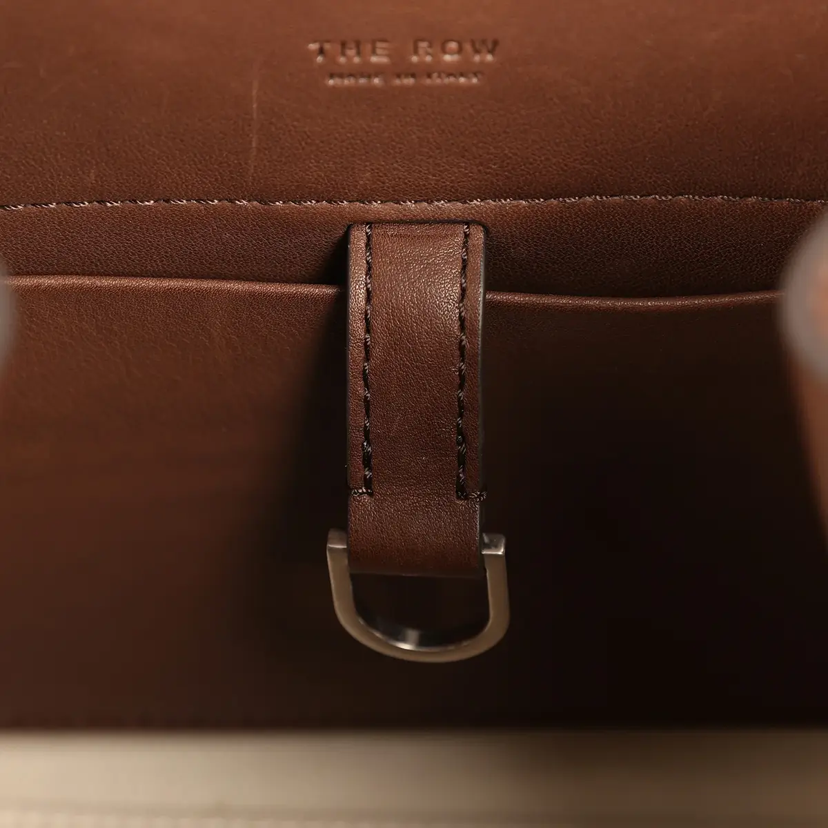 The Row The Row Soft Margaux 10 Deep Brown Saddle Silver Hardware | Thumbnail 10 The Row The Row Soft Margaux 10 Deep Brown Saddle Silver Hardware | Thumbnail 10