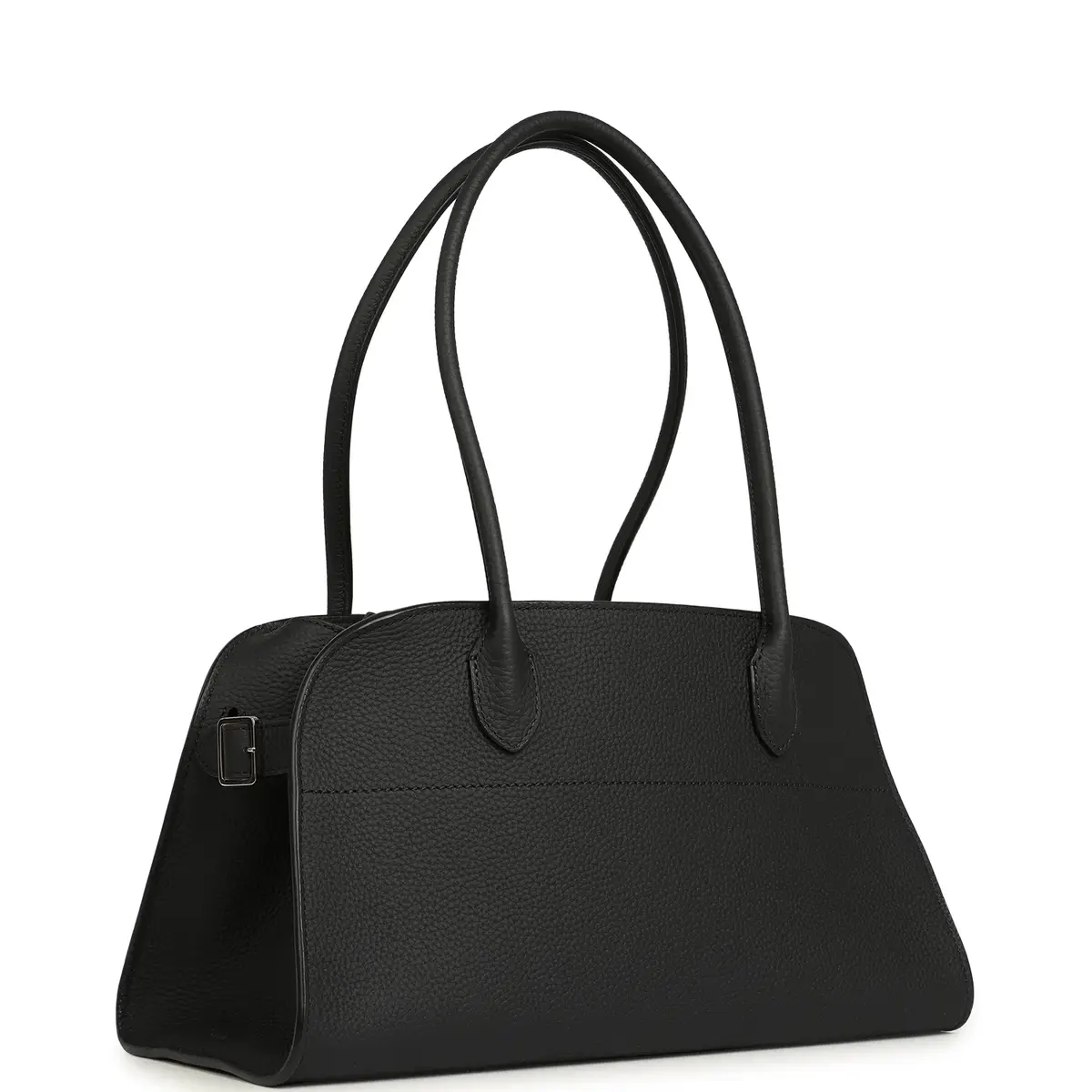 The Row The Row Soft Margaux Shoulder 12 Bag Black Calfskin Silver Hardware | Thumbnail 2 The Row The Row Soft Margaux Shoulder 12 Bag Black Calfskin Silver Hardware | Thumbnail 2