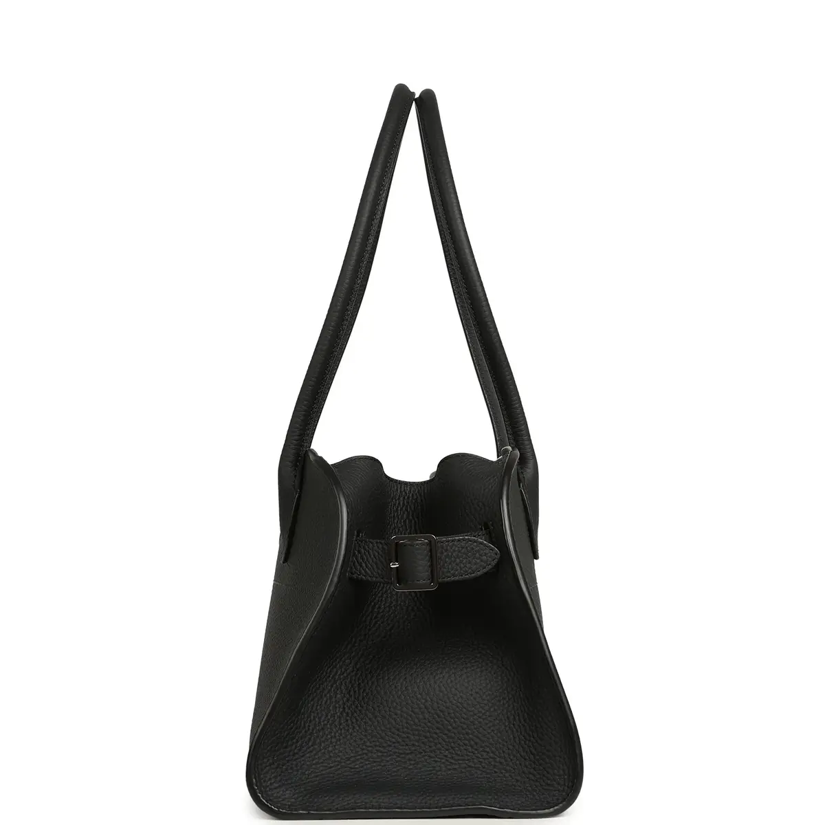 The Row The Row Soft Margaux Shoulder 12 Bag Black Calfskin Silver Hardware | Thumbnail 3 The Row The Row Soft Margaux Shoulder 12 Bag Black Calfskin Silver Hardware | Thumbnail 3