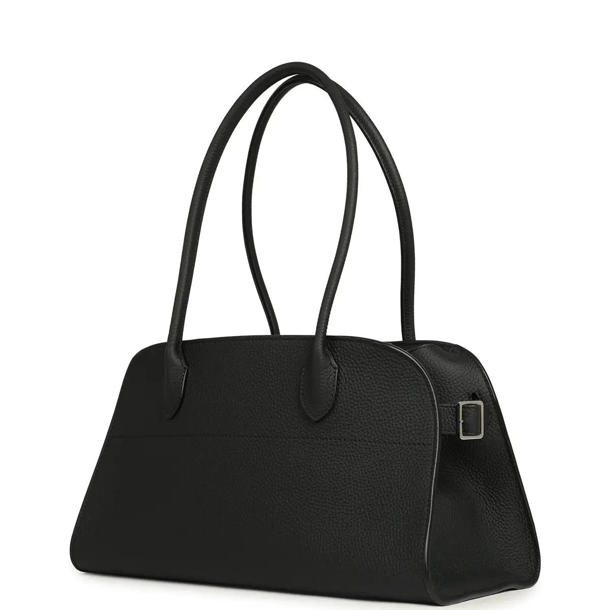 The Row The Row Soft Margaux Shoulder 12 Bag Black Calfskin Silver Hardware | Thumbnail 5 The Row The Row Soft Margaux Shoulder 12 Bag Black Calfskin Silver Hardware | Thumbnail 5