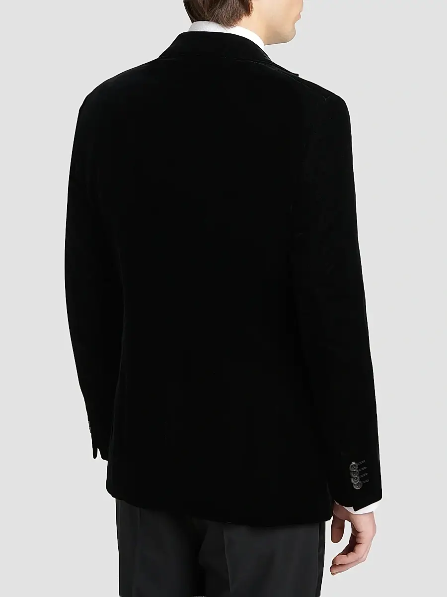 Giorgio Armani Men's Velvet Single-Breasted Velvet Dinner Jacket | Thumbnail 3 Giorgio Armani Men's Velvet Single-Breasted Velvet Dinner Jacket | Thumbnail 3