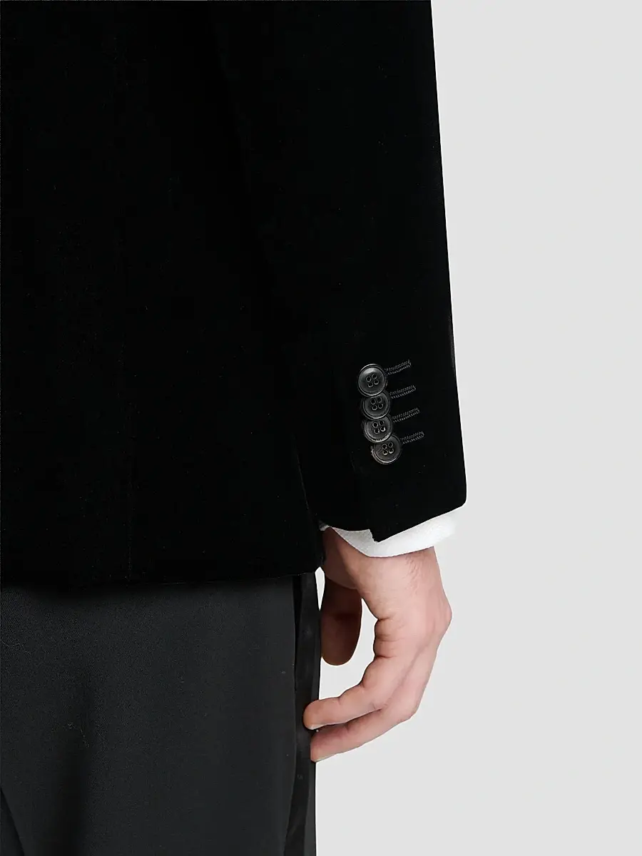 Giorgio Armani Men's Velvet Single-Breasted Velvet Dinner Jacket | Thumbnail 8 Giorgio Armani Men's Velvet Single-Breasted Velvet Dinner Jacket | Thumbnail 8
