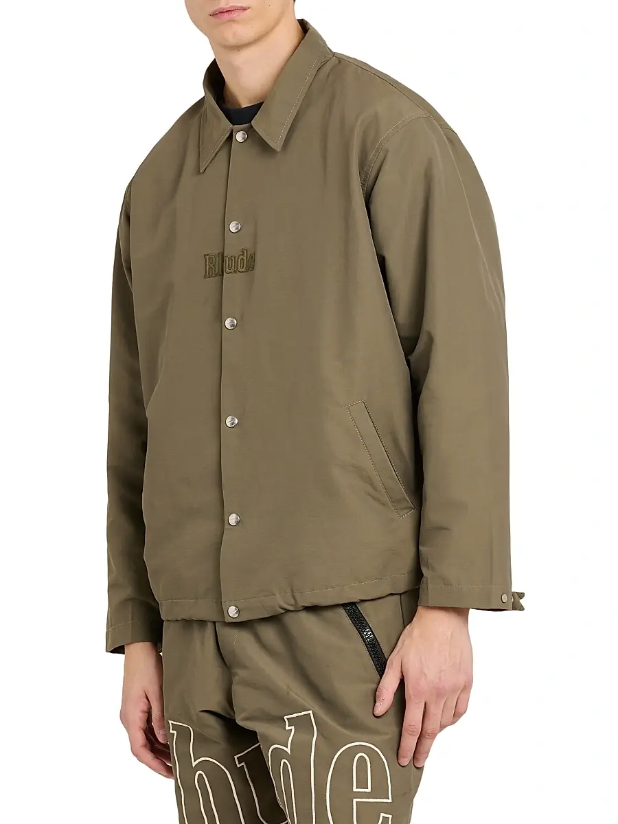 Rhude Men's Logo Cotton-Nylon Ripstop Coach's Jacket | Thumbnail 4 Rhude Men's Logo Cotton-Nylon Ripstop Coach's Jacket | Thumbnail 4