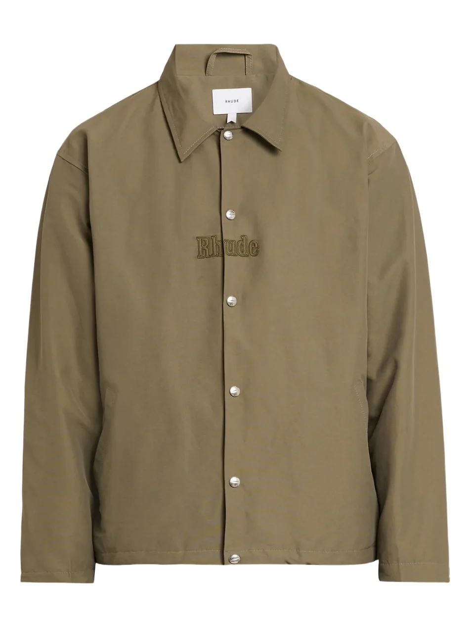 Rhude Men's Logo Cotton-Nylon Ripstop Coach's Jacket