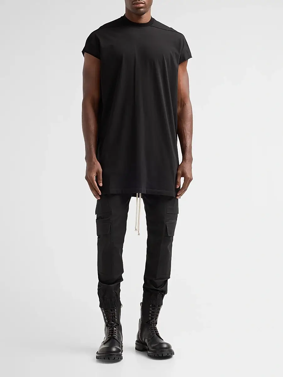Rick Owens Men's Jumbo Cotton Crewneck T-Shirt | Thumbnail 2