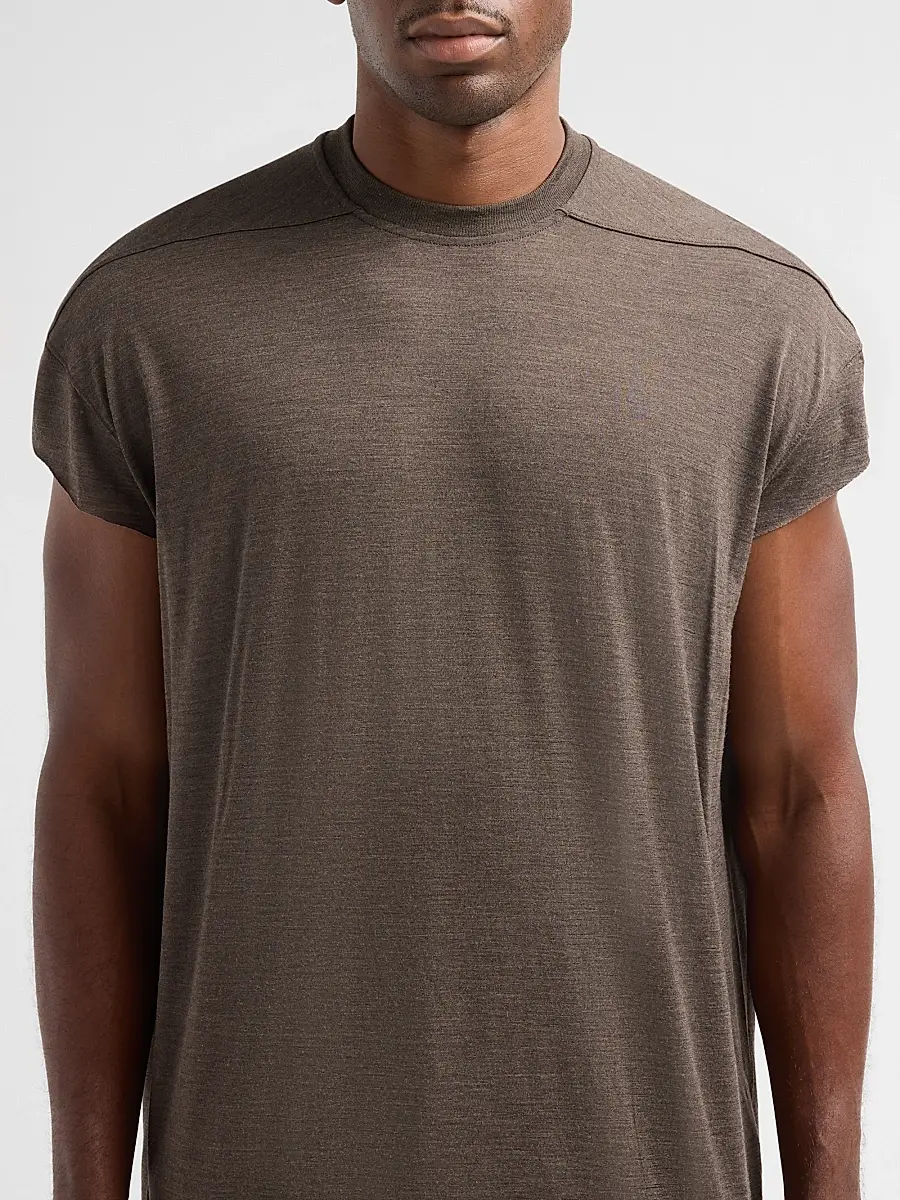 Rick Owens Men's Jumbo Wool-Silk Crewneck T-Shirt | Thumbnail 5 Rick Owens Men's Jumbo Wool-Silk Crewneck T-Shirt | Thumbnail 5