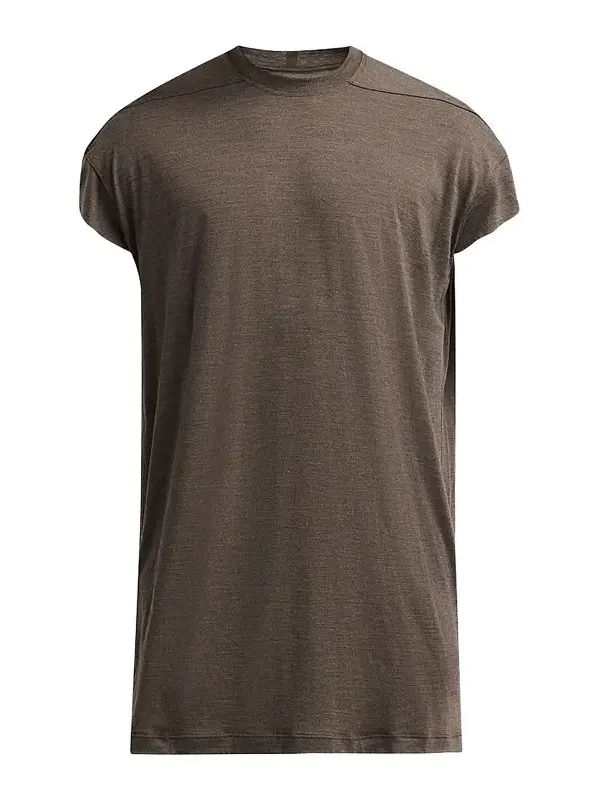 Rick Owens Men's Jumbo Wool-Silk Crewneck T-Shirt
