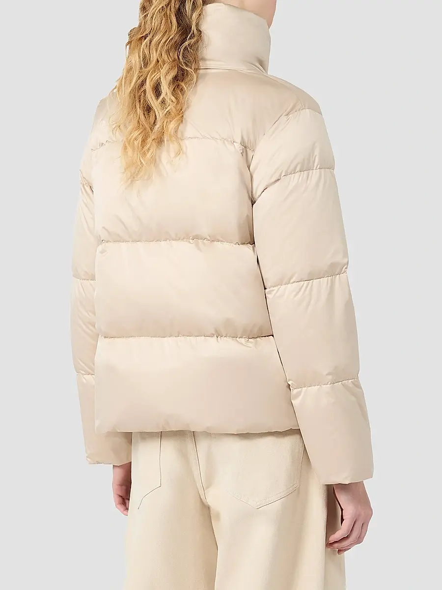 Weekend Max Mara Women's Short Down Jacket in Technical Satin - Sand | Thumbnail 5 Weekend Max Mara Women's Short Down Jacket in Technical Satin - Sand | Thumbnail 5