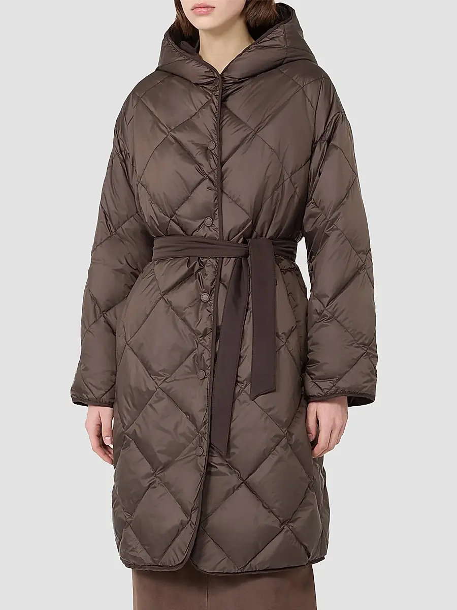Weekend Max Mara Women's Reversible Down Coat in Technical Twill - Brown | Thumbnail 4 Weekend Max Mara Women's Reversible Down Coat in Technical Twill - Brown | Thumbnail 4