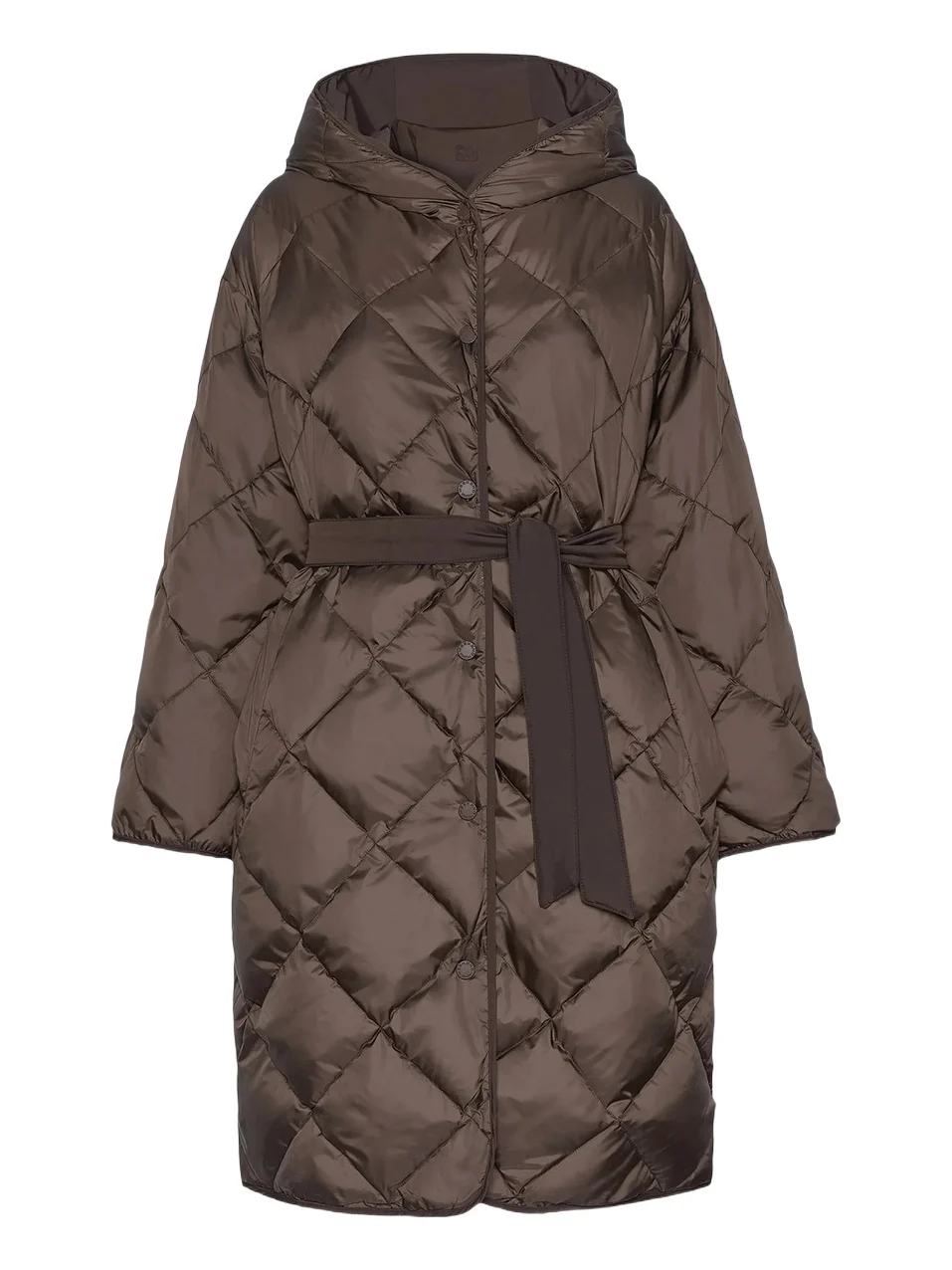 Women's Reversible Down Coat in Technical Twill - Brown Women's Reversible Down Coat in Technical Twill - Brown