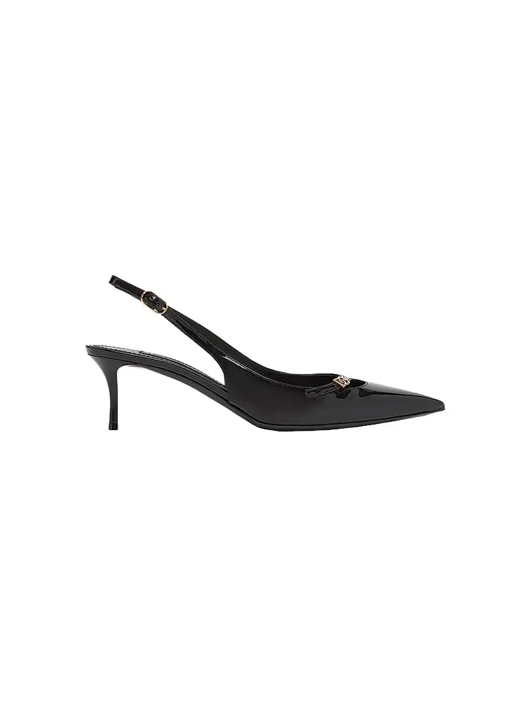 Dolce & Gabbana Women's Vernice 90MM Leather Stiletto Slingback Pumps - Nero | Image 1 Dolce & Gabbana Women's Vernice 90MM Leather Stiletto Slingback Pumps - Nero | Image 1