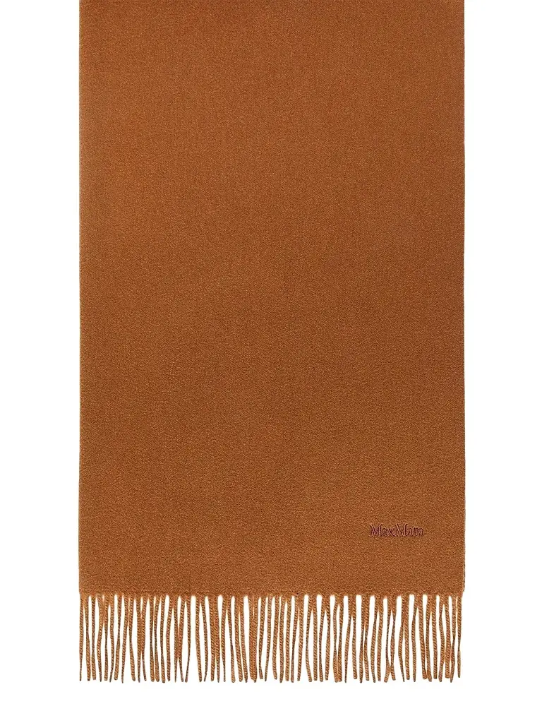 Max Mara Women's Cashmere Logo Stole - Tobacco | Image 1 Max Mara Women's Cashmere Logo Stole - Tobacco | Image 1