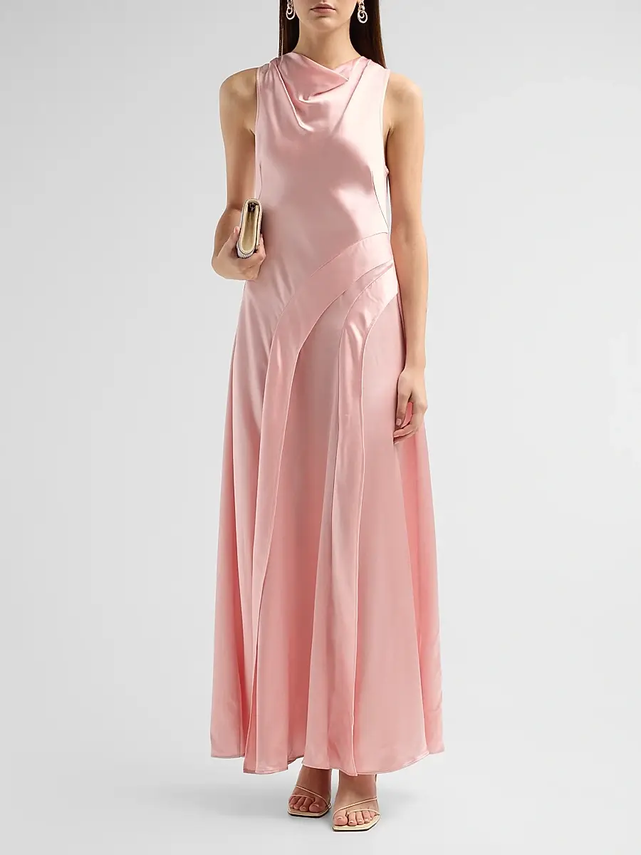 ACLER Women's Femme Fatale Lecha Satin Maxi Dress | Thumbnail 2 ACLER Women's Femme Fatale Lecha Satin Maxi Dress | Thumbnail 2