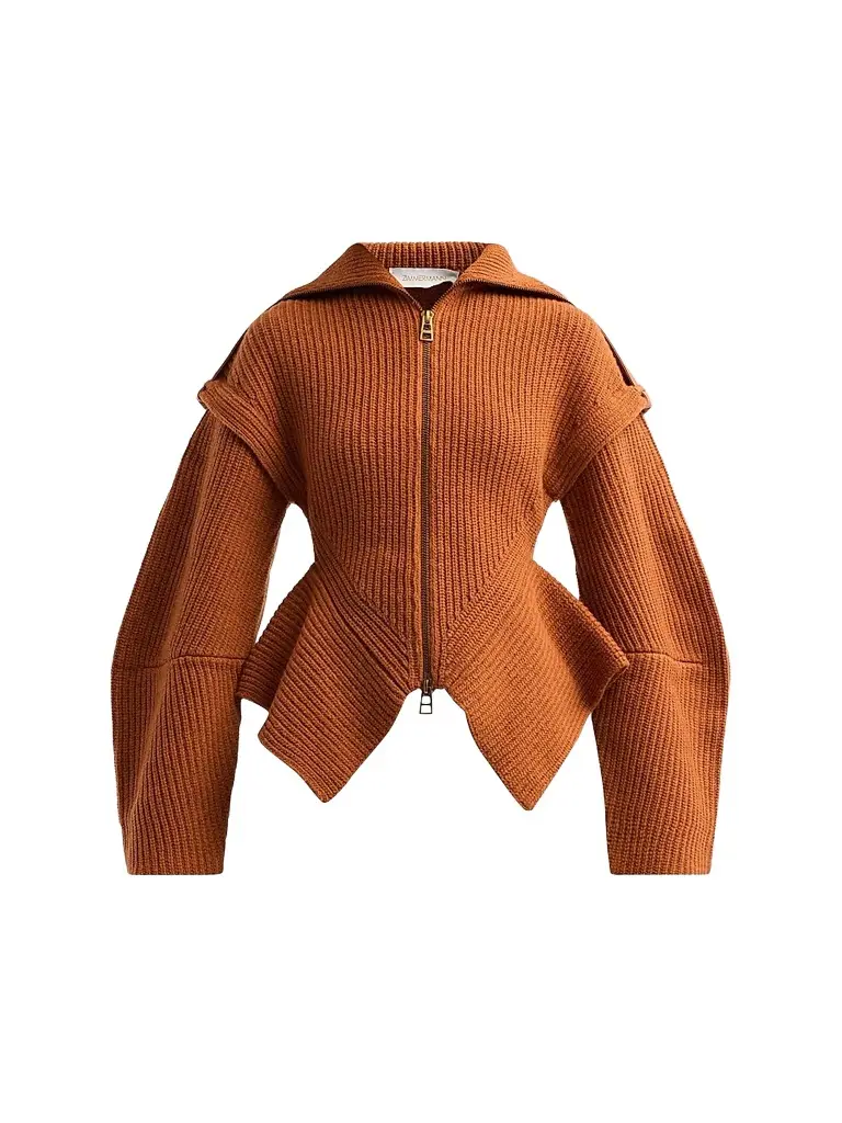 Zimmermann Women's Valiant Utility Wool-Blend Cardigan - Rust | Image 1 Zimmermann Women's Valiant Utility Wool-Blend Cardigan - Rust | Image 1