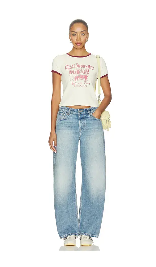 DAYDREAMER Great Smoky Mtns Contrast Slim Ringer Tee | Thumbnail 4 DAYDREAMER Great Smoky Mtns Contrast Slim Ringer Tee | Thumbnail 4