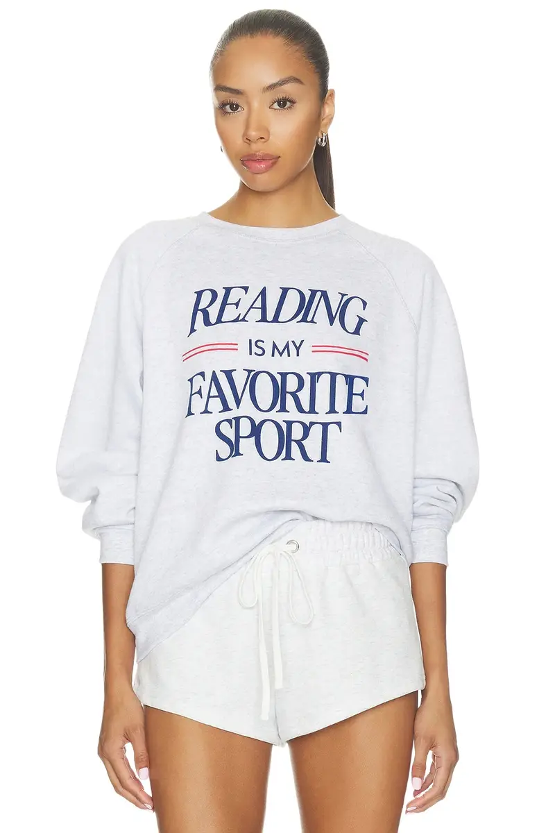 Reading Is My Favorite Sport Raglan Crew Sweater Reading Is My Favorite Sport Raglan Crew Sweater