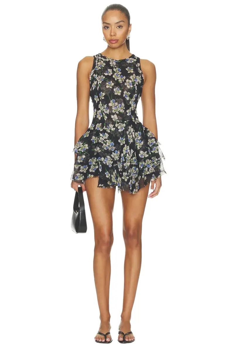 Raven Printed Mini Dress