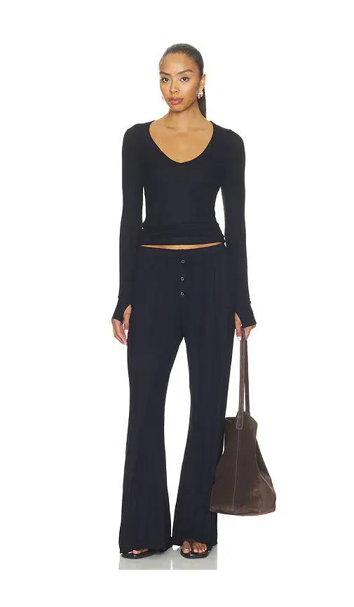 Michael Lauren Laguna Wide Leg Pant With Snaps | Thumbnail 5 Michael Lauren Laguna Wide Leg Pant With Snaps | Thumbnail 5