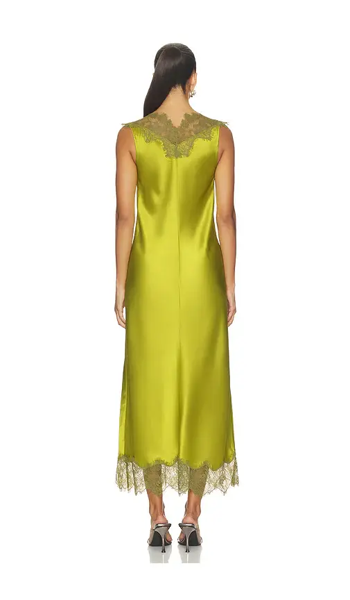 SIMONMILLER Bea Satin Lace Midi Dress | Thumbnail 3 SIMONMILLER Bea Satin Lace Midi Dress | Thumbnail 3