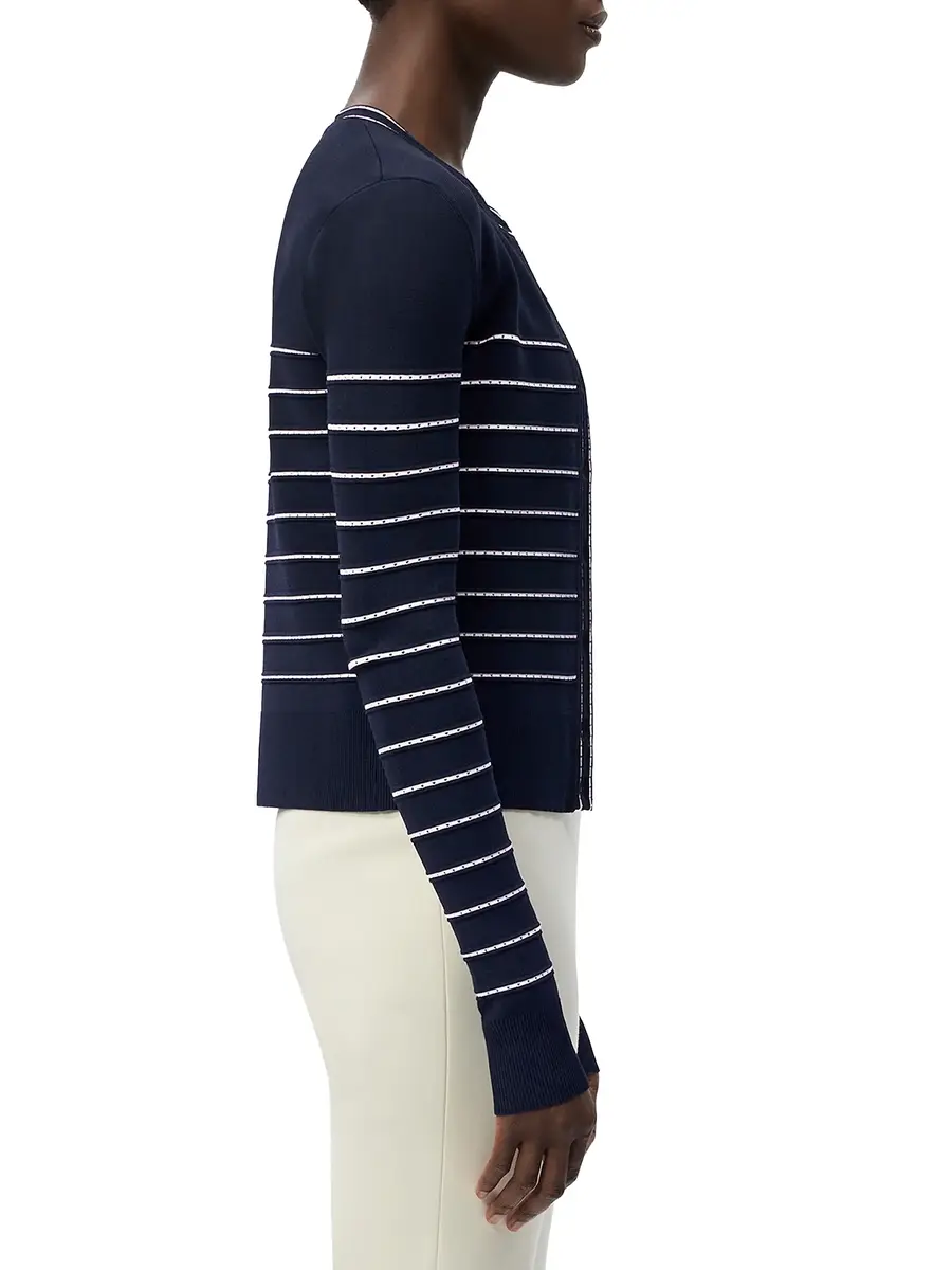 Adam Lippes Faye Striped Cardigan | Thumbnail 4