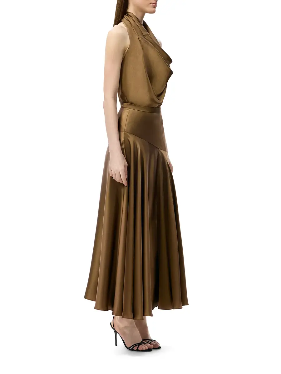 Adam Lippes Thea Silk Midi Skirt | Thumbnail 4