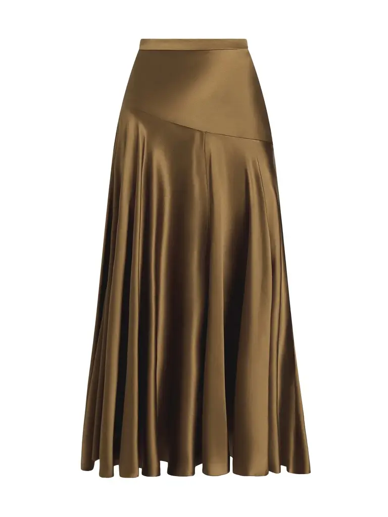 Adam Lippes Thea Silk Midi Skirt | Image 1 Adam Lippes Thea Silk Midi Skirt | Image 1