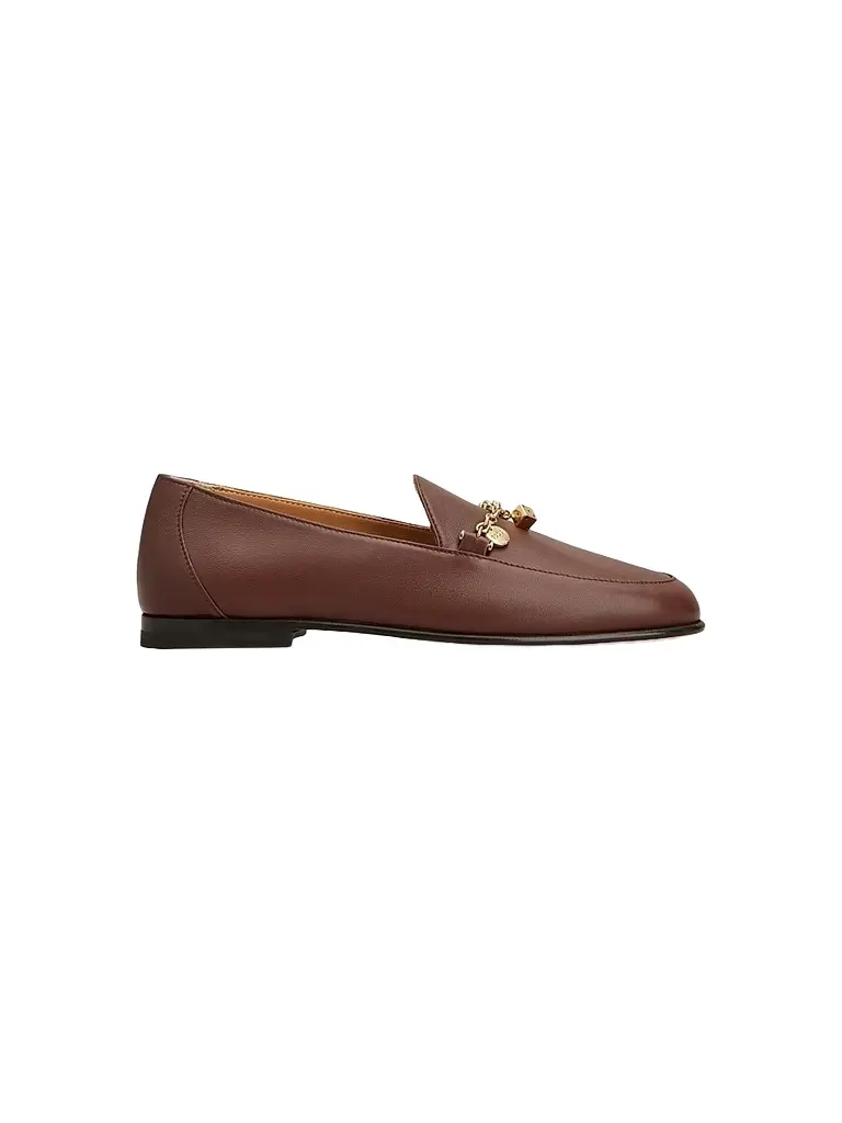 Tod's Women's Charm Leather Loafers - Mogano | Image 1 Tod's Women's Charm Leather Loafers - Mogano | Image 1